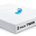 AGALI 2-Pack Twin Mattress Protector, Hypoallergenic Waterproof Cover, Noiseless & Breathable, Fits 6-16 Inch Deep Pockets, Machine Washable