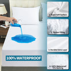 AGALI 2-Pack Twin Mattress Protector, Hypoallergenic Waterproof Cover, Noiseless & Breathable, Fits 6-16 Inch Deep Pockets, Machine Washable