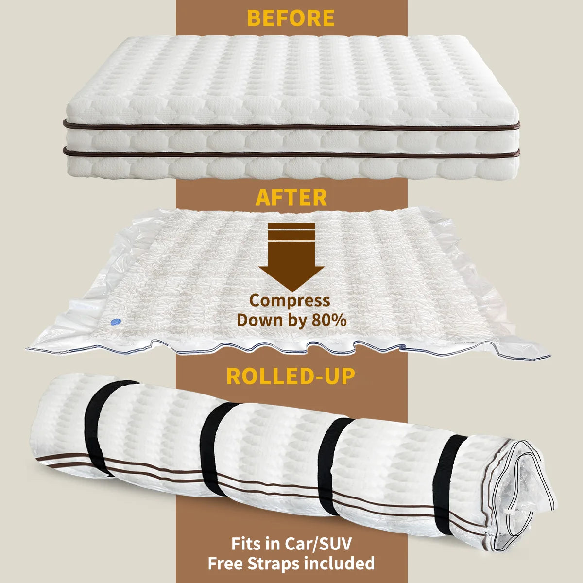 AGALI King / Super King Mattress Vacuum Bag for Moving, Vacuum Seal Bag for Memory Foam or Latex Mattress, Mattress Compression, Storage for Returns, and Moving