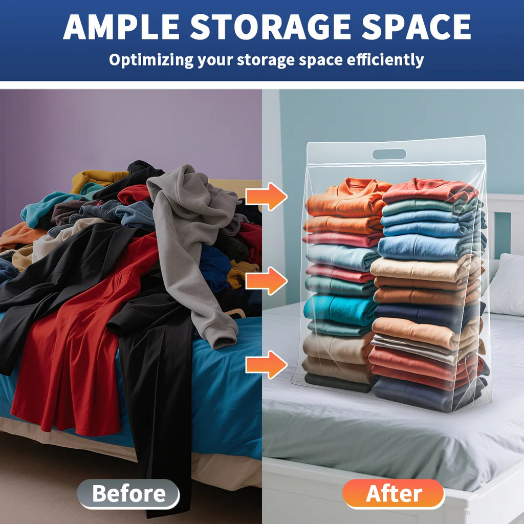 AGALI Large Resealable Plastic Jumbo Storage Bags, 25-Gallon, Pack of 3
