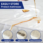 AGALI Heavy Duty Mattress Bag for Moving & Storage, 5 Mil Extra Thick, Fully Sealable Mattress Cover with Overlap Flap, Fits Mattress Up to 14" Thick
