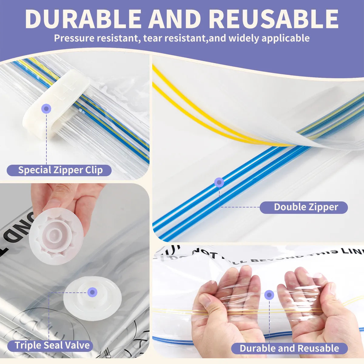 AGALI 12 Pack Space Saver Storage Bags with Electric Pump for Clothes Bedding Comforters