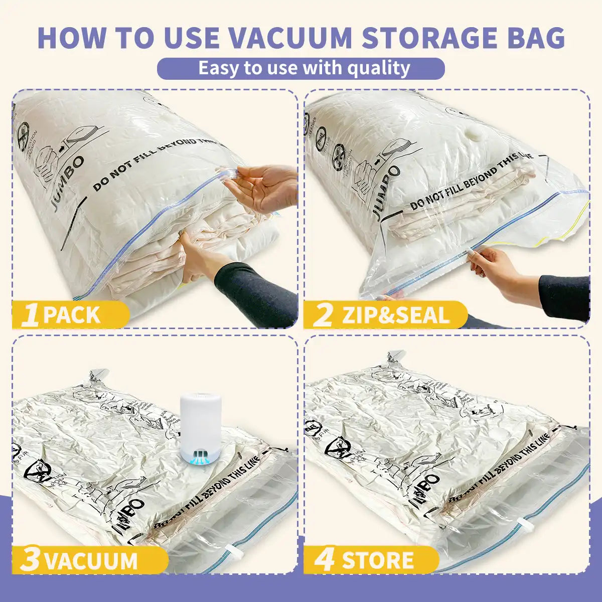 AGALI 12 Pack Space Saver Storage Bags with Electric Pump for Clothes Bedding Comforters
