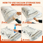 AGALI Large Space Vacuum Storage Bags 10 Jumbo Pack for Clothes Comforters Blankets Bedding