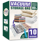 AGALI Vacuum Storage Bags, Airtight Space Saver Bags, 10 Medium Pack for Clothes, Comforters, Blankets, Bedding