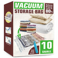 AGALI Vacuum Storage Bags, Airtight Space Saver Bags, 10 Small Pack for Clothes, Comforters, Blankets, Bedding