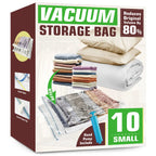 AGALI Vacuum Storage Bags, Airtight Space Saver Bags, 10 Small Pack for Clothes, Comforters, Blankets, Bedding