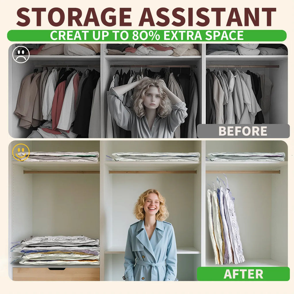 AGALI Vacuum Storage Bags, Airtight Space Saver Bags, 10 Small Pack for Clothes, Comforters, Blankets, Bedding