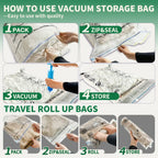 AGALI Transparent Storage Bags 20 Pack with Hand Pump - Space Saving Organizer