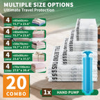 AGALI Transparent Storage Bags 20 Pack with Hand Pump - Space Saving Organizer