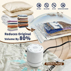 AGALI Vacuum Storage Bags with Electric Pump 30-Pack Space Saver Seal Bags for Clothes Bedding Comforters