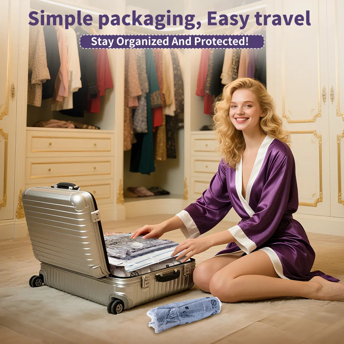 AGALI Vacuum Storage Bags 30 Pack Space Saver for Comforters, Blankets, Clothes, Travel Compression, Airtight, Reusable