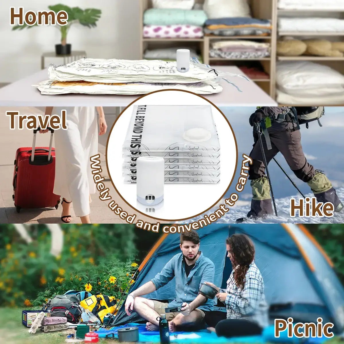 AGALI Vacuum Storage Bags with Electric Pump, 30-Pack Space Saver Seal Bags for Clothes, Bedding, Comforters & More, High-Power Wireless Pump Included, for Home & Travel