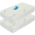 AGALI Waterproof Bamboo Mattress Protector Hypoallergenic Breathable Crib Size 4-13 Inch Pocket 2 Pack