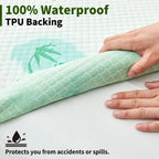 AGALI Waterproof Bamboo Mattress Protector Hypoallergenic Breathable Crib Size 4-13 Inch Pocket 2 Pack