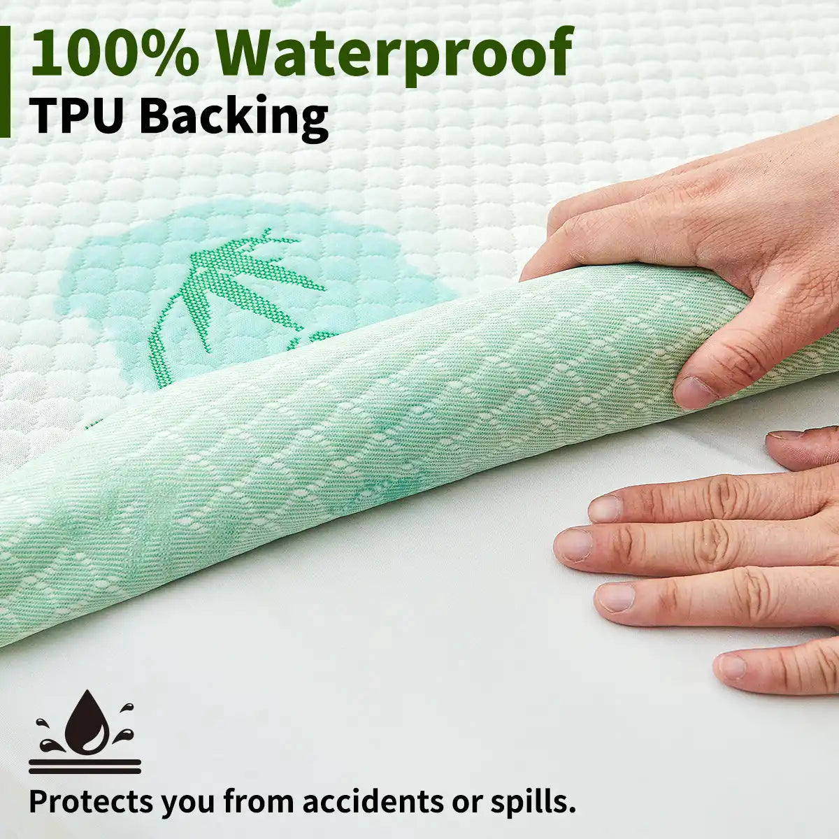 AGALI Waterproof Bamboo Mattress Protector Hypoallergenic Breathable Crib Size 4-13 Inch Pocket 2 Pack