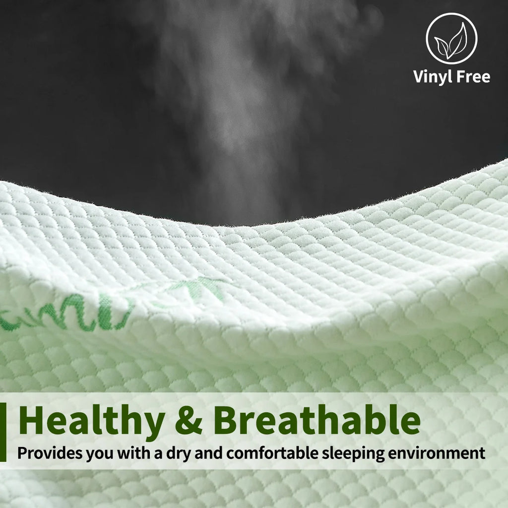 AGALI Waterproof Bamboo Mattress Protector Hypoallergenic Breathable Crib Size 4-13 Inch Pocket 2 Pack