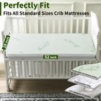 AGALI Waterproof Bamboo Mattress Protector Hypoallergenic Breathable Crib Size 4-13 Inch Pocket 2 Pack