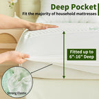 AGALI Waterproof Mattress Protector Twin XL Cooling Bed Cover with 3D Air Fabric, Fits 6-16 Inch Deep Pocket